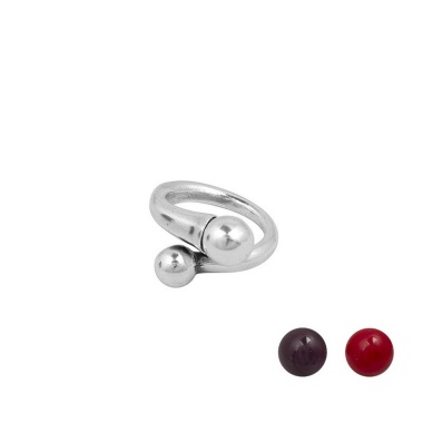 Кольцо Ciclon, Camaleonica, незамкнутое, с набором сменных вставок, CN-221500 красный, 18,5